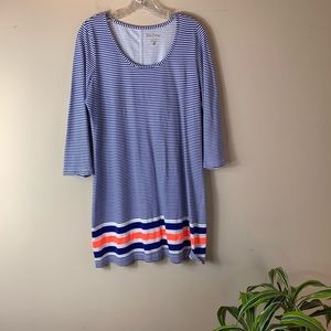 Lilly Pulitzer Navy Nautical Striped Tunic